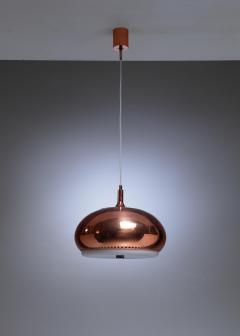 Large Full Copper Pendant Perforated Underneath Italy 1950s - 841401