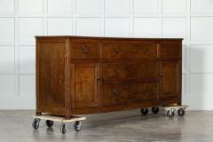 Large George III English Oak Dresser Base - 3290931