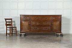 Large George III English Oak Dresser Base - 3290932