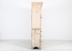 Large Georgian Bleached Pine Housekeepers Cupboard - 2165324