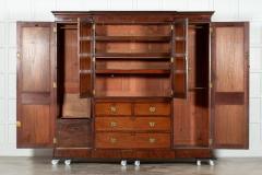 Large Georgian English Mahogany Linen Cupboard - 3838930