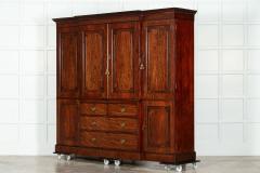 Large Georgian English Mahogany Linen Cupboard - 3838933