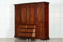 Large Georgian English Mahogany Linen Cupboard - 3838934