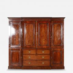 Large Georgian English Mahogany Linen Cupboard - 3841194