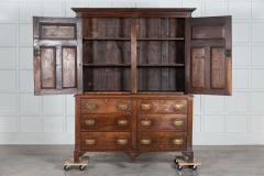 Large Georgian English Oak Housekeepers Cupboard - 2861240