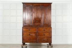 Large Georgian English Oak Linen Press Cupboard - 3598638