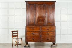 Large Georgian English Oak Linen Press Cupboard - 3598643
