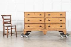 Large Georgian English Pine Bank Drawers Counter - 3949577