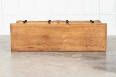 Large Georgian English Pine Bank Drawers Counter - 3949579