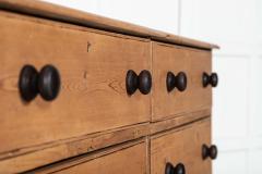 Large Georgian English Pine Bank Drawers Counter - 3949580