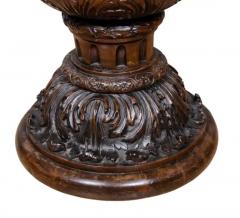 Large Georgian Mahogany Footed Urn - 4130731