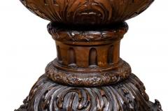 Large Georgian Mahogany Footed Urn - 4130732