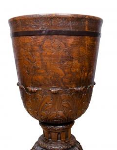 Large Georgian Mahogany Footed Urn - 4130738