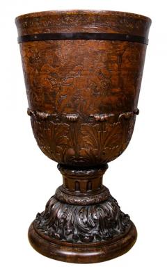 Large Georgian Mahogany Footed Urn - 4130785