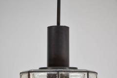 Large German Iron and Glass Cylinder Pendants - 212304