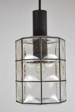 Large German Iron and Glass Cylinder Pendants - 212305