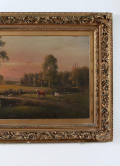 Large Giltwood Framed Oil Board Painting - 1347564