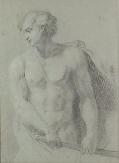 Large Good Old Master Drawing of David France 18th century  - 3820910