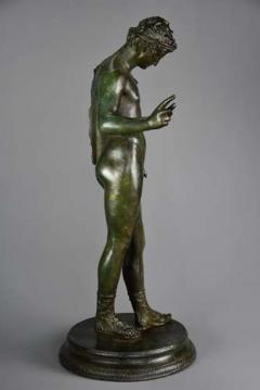 Large Grand Tour Neapolitan bronze of Narcissus or Bacchus - 4752985