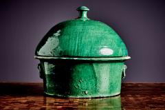 Large Green Glazed Storage Pot - 4456116