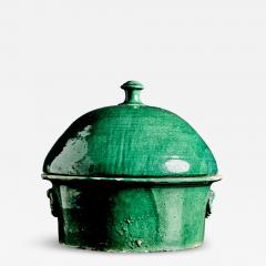 Large Green Glazed Storage Pot - 4456893