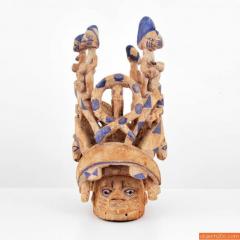 Large Hand Carved Gelede African Society Mask Sculpture - 236407