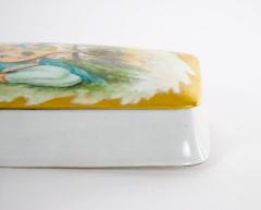 Large Hand Painted German Porcelain Covered Box - 3123903