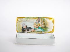 Large Hand Painted German Porcelain Covered Box - 3123906