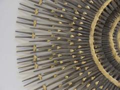 Large Handmade Mid Century Modern Brutalist Wall Mirror Sculpture by BELA - 1844199