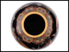Large High Quality Japanese Cloisonne Enamel Vase Takara Mono and Fans - 3903735