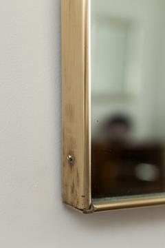 Large Horizontal Mid Century Italian Design Brass Mirror - 4096370