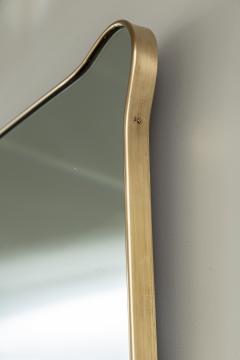 Large Horizontal Mid Century Italian Design Brass Mirror - 4096372