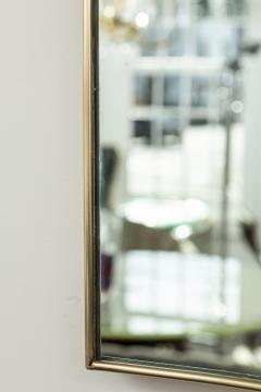 Large Horizontal Mid Century Italian Design Brass Mirror - 4096373