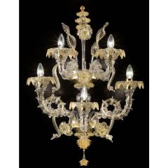 Large Imperial Ca Rezzonico Murano Glass Gold Wall Sconce - 4350016