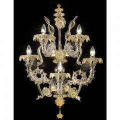Large Imperial Ca Rezzonico Murano Glass Gold Wall Sconce - 4602649