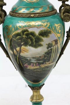 Large Impressive 19th Century French Ormolu Mounted S vres Porcelain Urns - 4552370