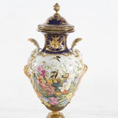 Large Impressive 19th Century French S vres Porcelain Gilt Gold Decorated Urns - 4552459