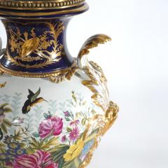 Large Impressive 19th Century French S vres Porcelain Gilt Gold Decorated Urns - 4552469