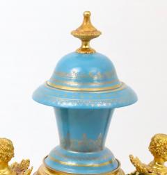 Large Impressive Antique Dresden Porcelain Ormolu Mounted Hand Painted Urn - 4552334