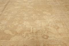 Large Indian Amritsar Botanic Brown Handmade Wool Carpet - 2453006
