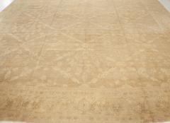 Large Indian Amritsar Botanic Brown Handmade Wool Carpet - 2453007