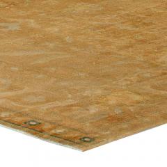 Large Indian Antique Brown Handmade Wool Rug - 2453063