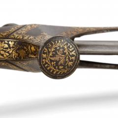 Large Indian gold damascened steel tegha sword - 2596948