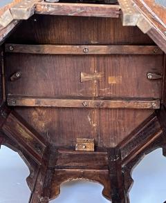 Large Inlaid Anglo Indian Side traveling Table with Rare Scalloped Top - 4632661