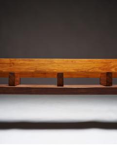 Large Ipe Wood Bench Modeled after the MTA Subway Bench Brazil c 1970 - 4759647