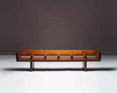 Large Ipe Wood Bench Modeled after the MTA Subway Bench Brazil c 1970 - 4759650