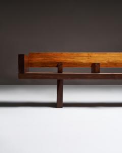 Large Ipe Wood Bench Modeled after the MTA Subway Bench Brazil c 1970 - 4759651