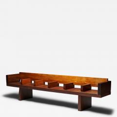 Large Ipe Wood Bench Modeled after the MTA Subway Bench Brazil c 1970 - 4761226