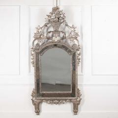 Large Italian 18th Century Carved Silver Gilded Mirror - 3777199