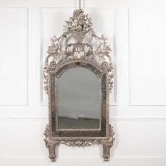 Large Italian 18th Century Carved Silver Gilded Mirror - 3777200